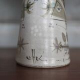 Vintage ceramic candle holder, candle holder signed André l'Helguen for Keraluc