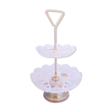 Crystal and brass servant display
