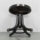 Tabouret de piano Thonet en bois courbé noir, Tchécoslovaquie, années 1930