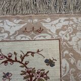 Signed Istanbul silk rug, circa 1920