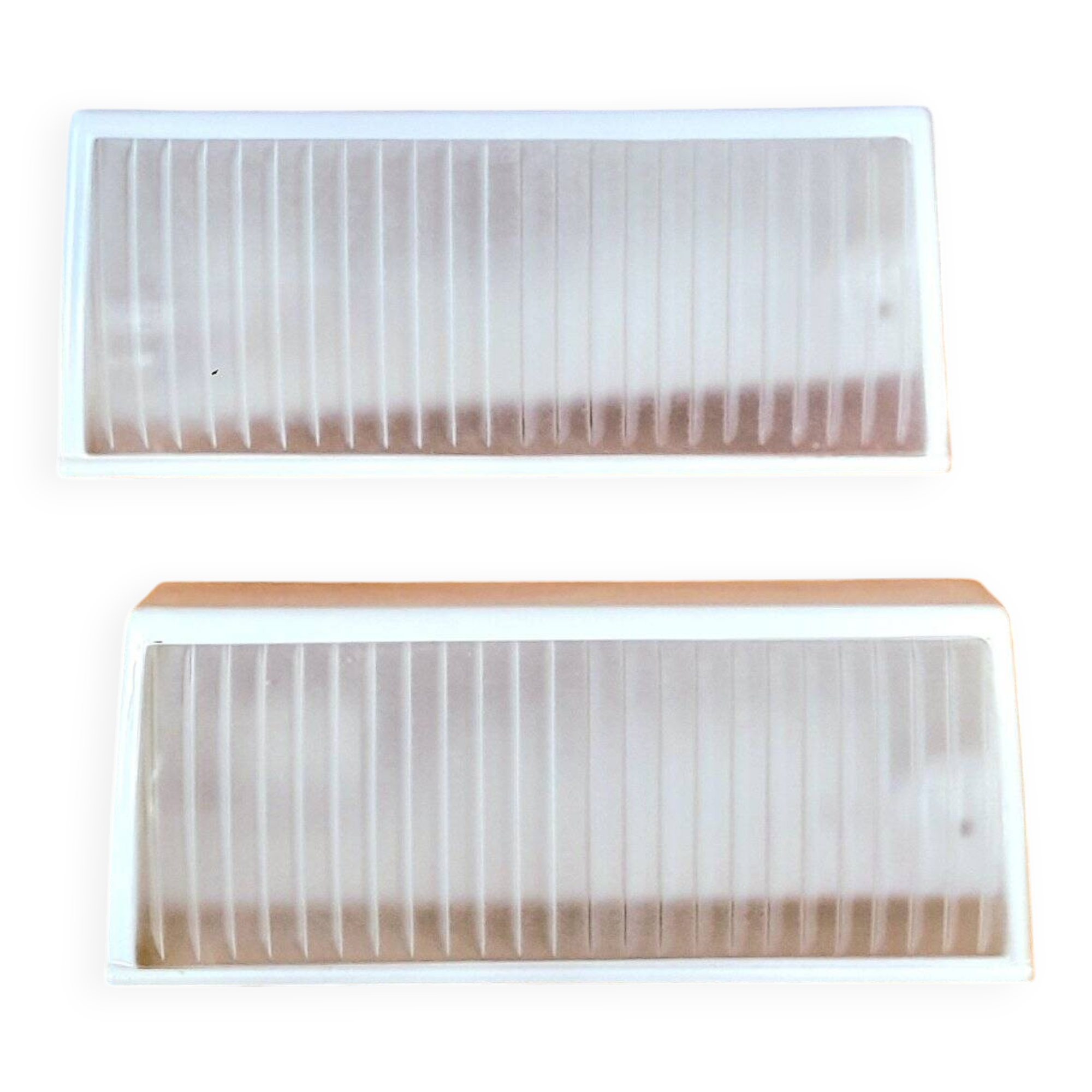 Pair of Holophane wall lights 1950 industrial