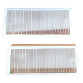 Pair of Holophane wall lights 1950 industrial