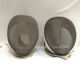 Former pair fencing fencing metal grid, white leather vintage sport