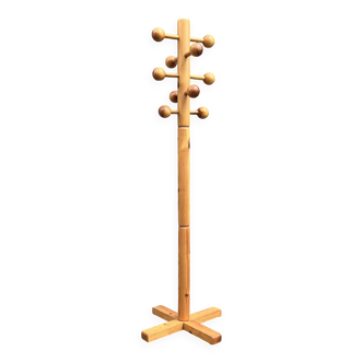 1970s pine coat rack