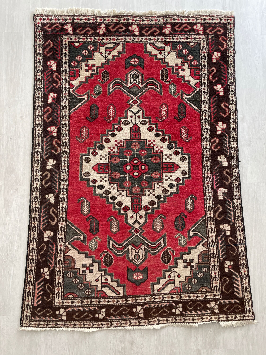 Ancient Persian Meshkin carpet