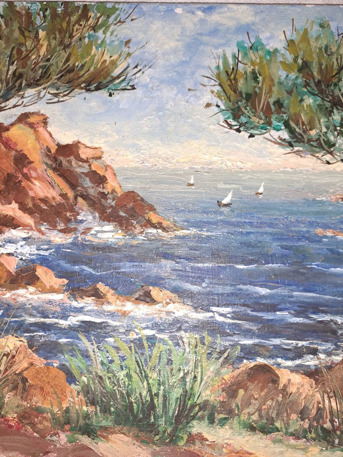 Painting, painting on canvas. Signed A.Gallois