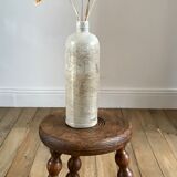 Low wooden stool turned solid 70s