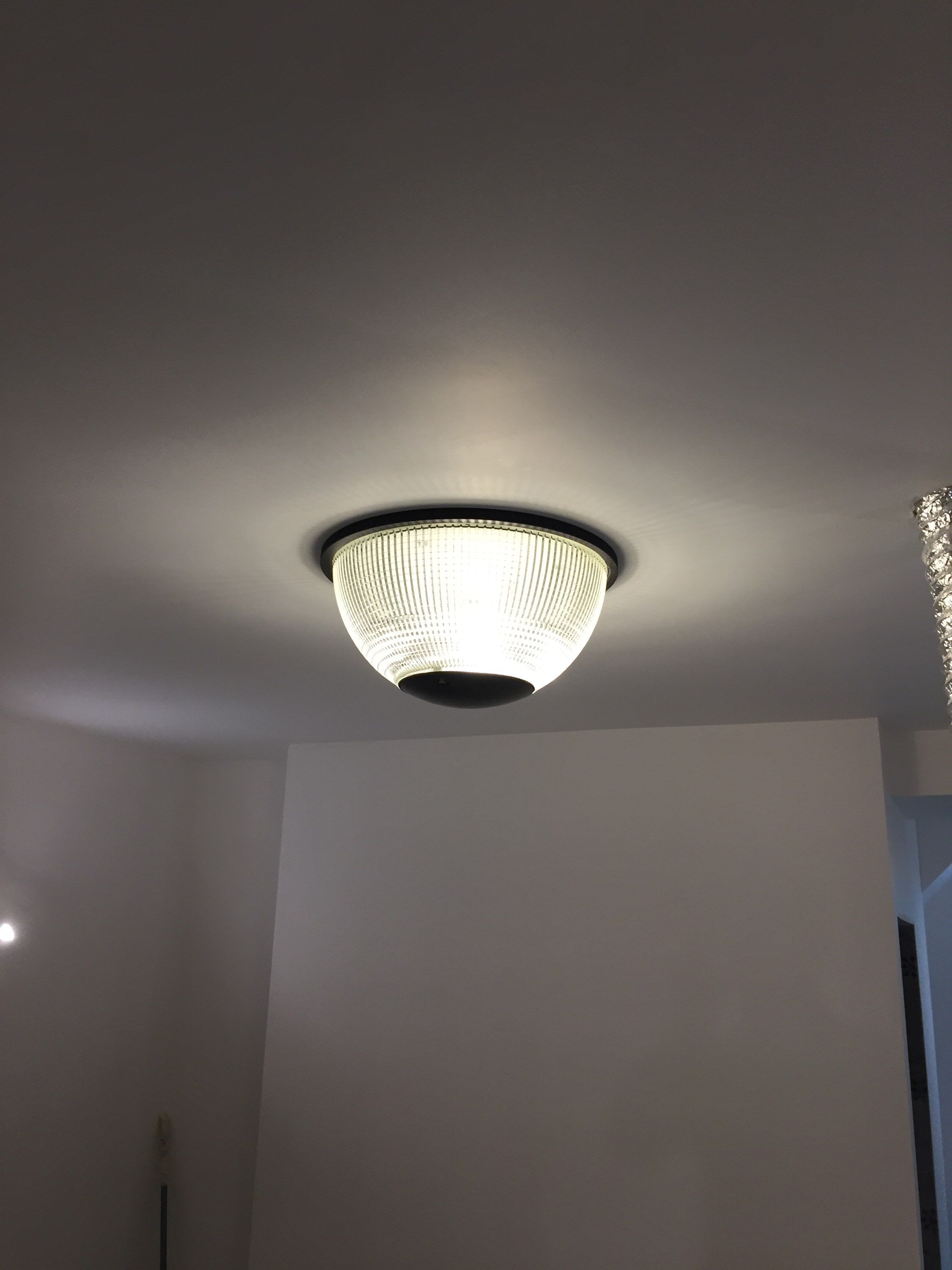 Black Holophane wall light