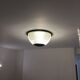 Black Holophane wall light