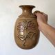 Vase fleuri en céramique West germany 1970