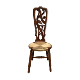 Art Nouveau chair in carved walnut