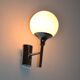 Pair of wall lamps Sciolari opaline chrome steel 60s