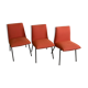 Suite 3 vintage chairs 1950 CM 145 Pierre Paulin