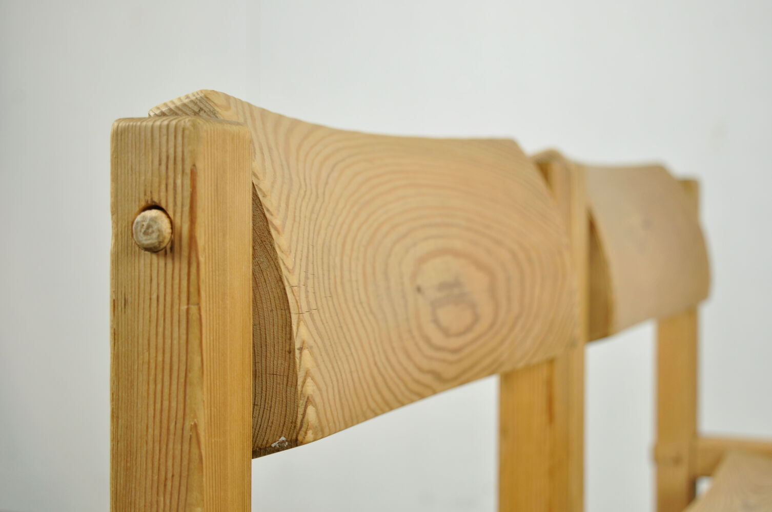 Trybo series pine dining chairs (4) by Edvin Helseth for Stange Bruk, Norway 1960s