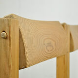 Trybo series pine dining chairs (4) by Edvin Helseth for Stange Bruk, Norway 1960s