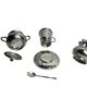 Selfish coffee service on a silver-plated metal tray, circa 1960