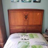Inlaid headboard and footboard