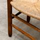 Fauteuil chêne et paille dans l’esprit de Charlotte Perriand 1950