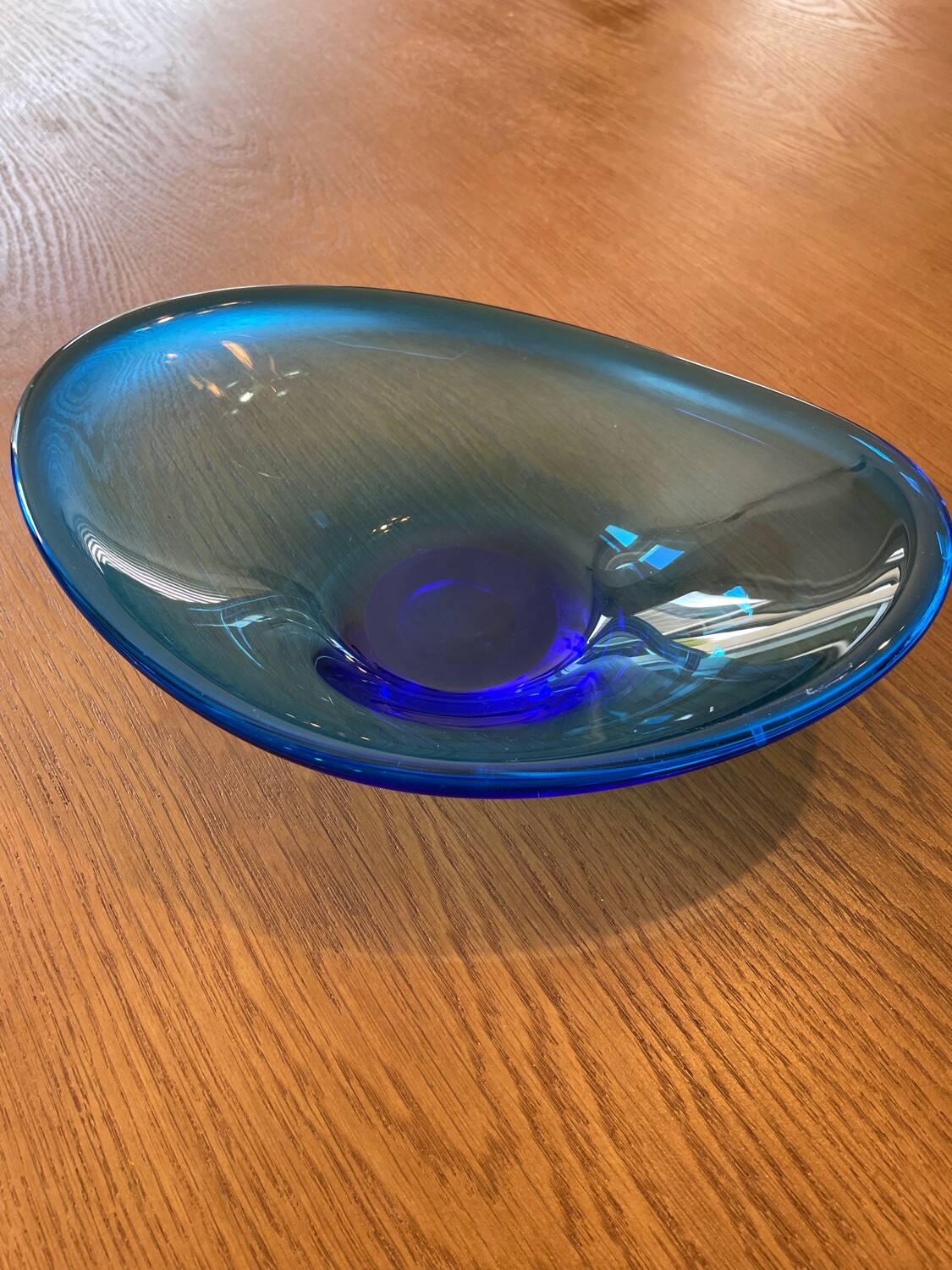 Cobalt blue bowl or catchall in Scandinavian design.