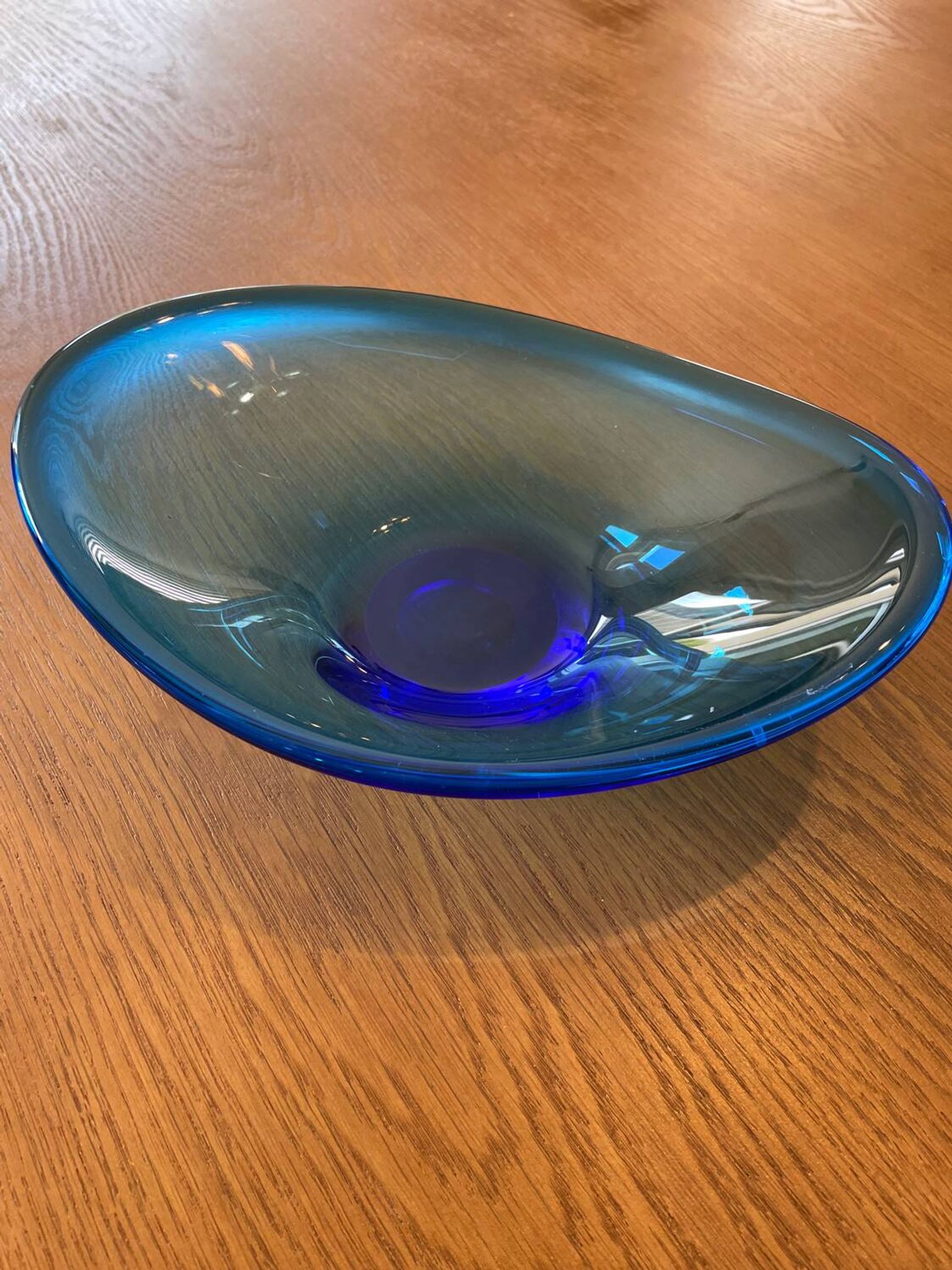 Cobalt blue bowl or catchall in Scandinavian design.