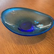 Cobalt blue bowl or catchall in Scandinavian design.