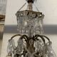 Louis XV style "Fontaine" chandelier in bronze and 20th century pendants