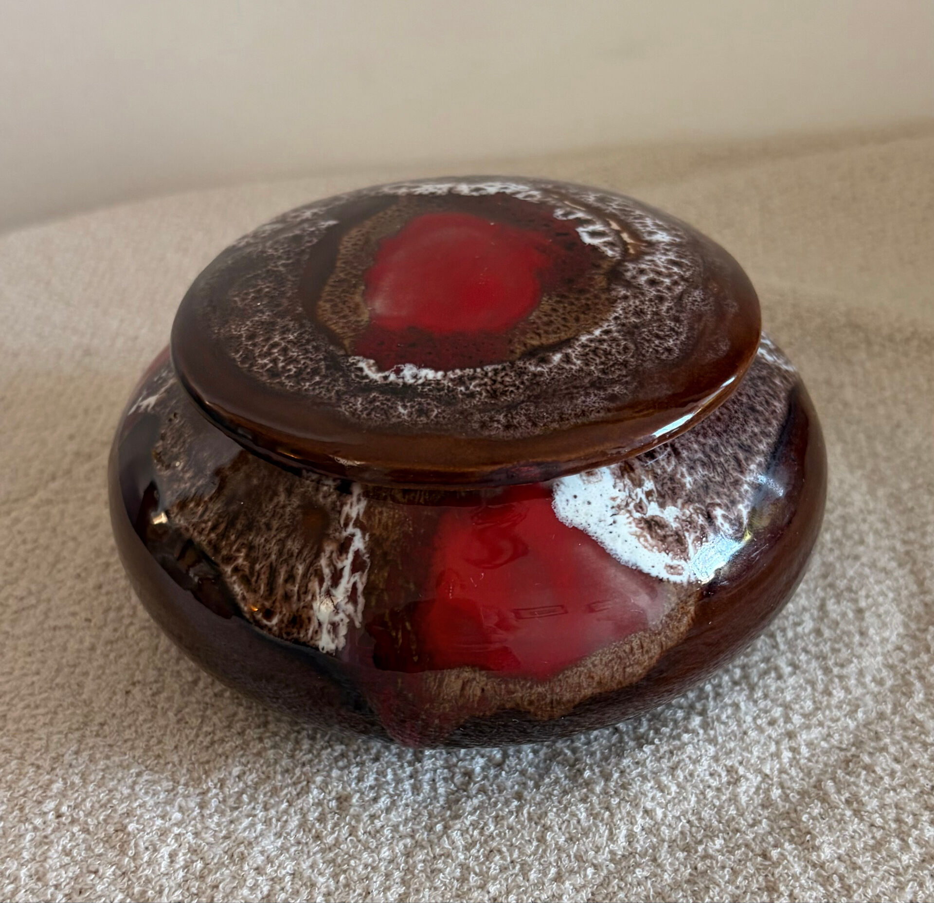 Authentic Mid-Century Vallauris Ceramic Lidded Bonbonnière – 60’s/70’s