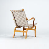 Bruno Mathsson Eva Armchairs in Beech & Linen, Mid Century Swedish Design 1960’s