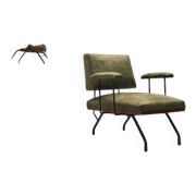 Paire de fauteuils lounge modernistes italiens des années 1950