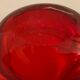 Murano red glass octagonal ashtray 1960