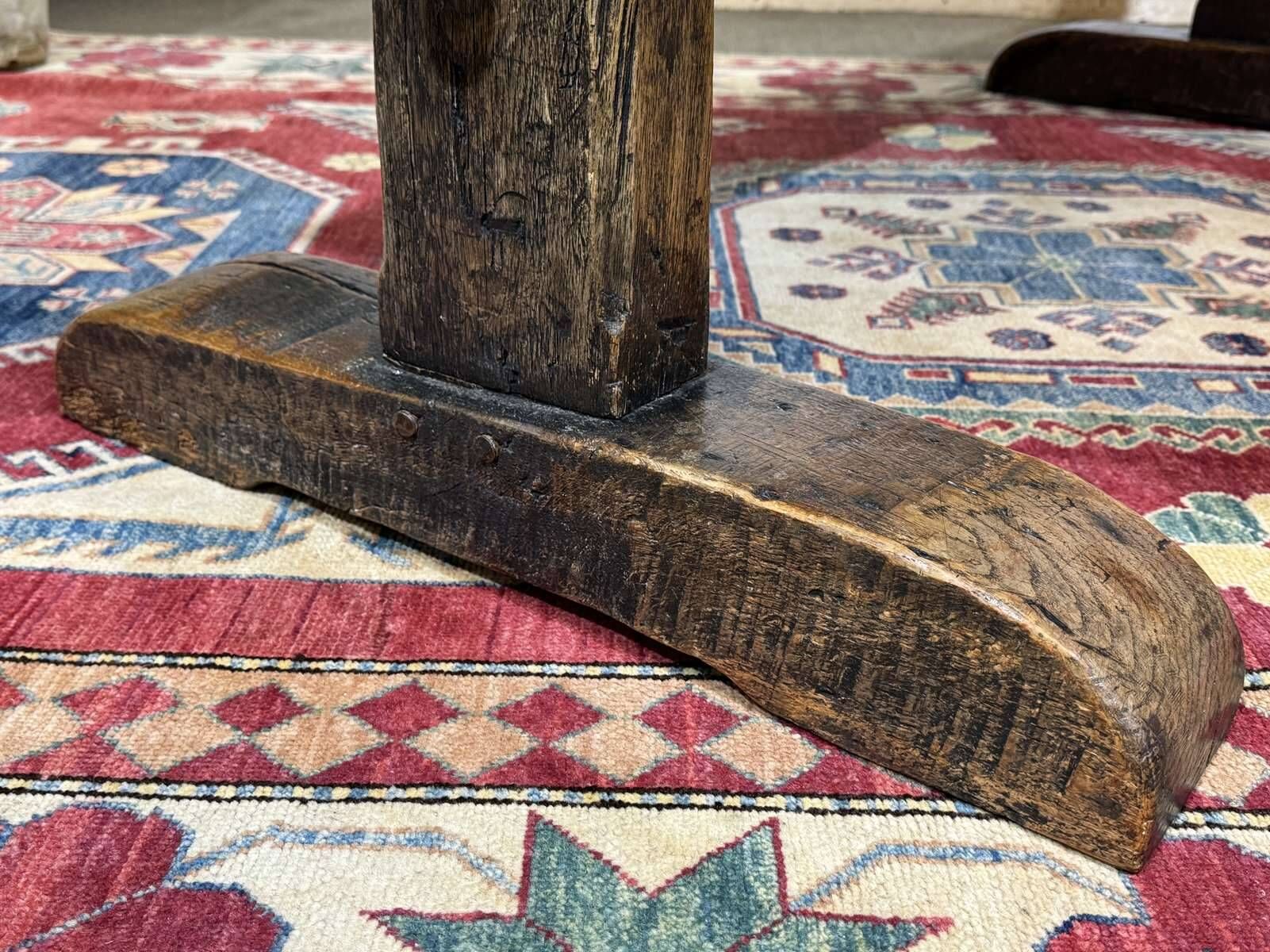Table monastère anglaise en chêne XIXème