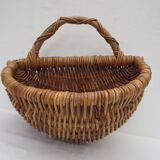 Old wicker basket, semicircle, to hang