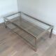 Large chrome coffee table