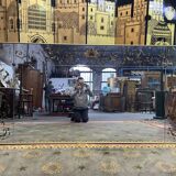 Bistro mirror - eglomised glass brasserie, 224x114 cm