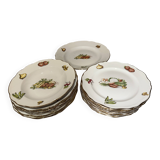 Set of 8 flat plates, 8 deep plates and one L’amandinoise vegetable dish.