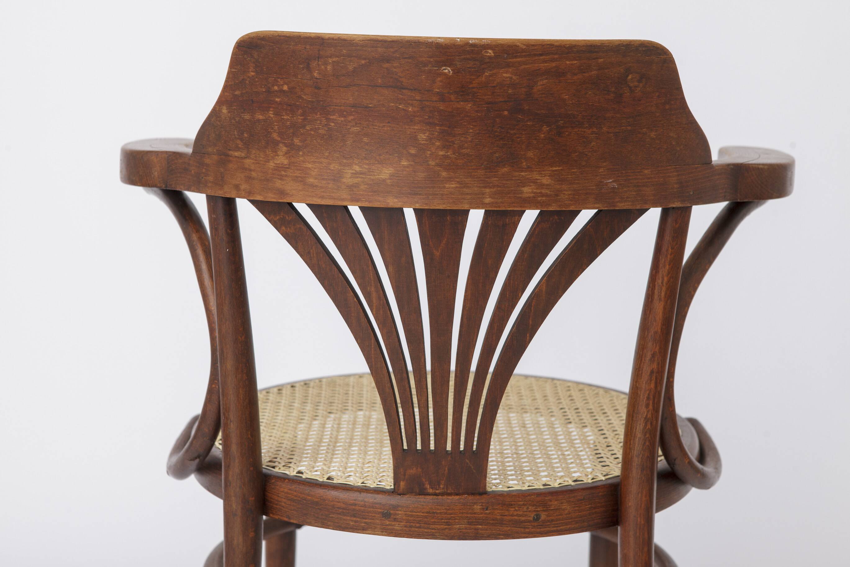 Vintage Bentwood Chair by Fischel Austria 1940s-1950s | Restored Beech Wood