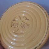 Vintage yellow slip duck pattern coaster