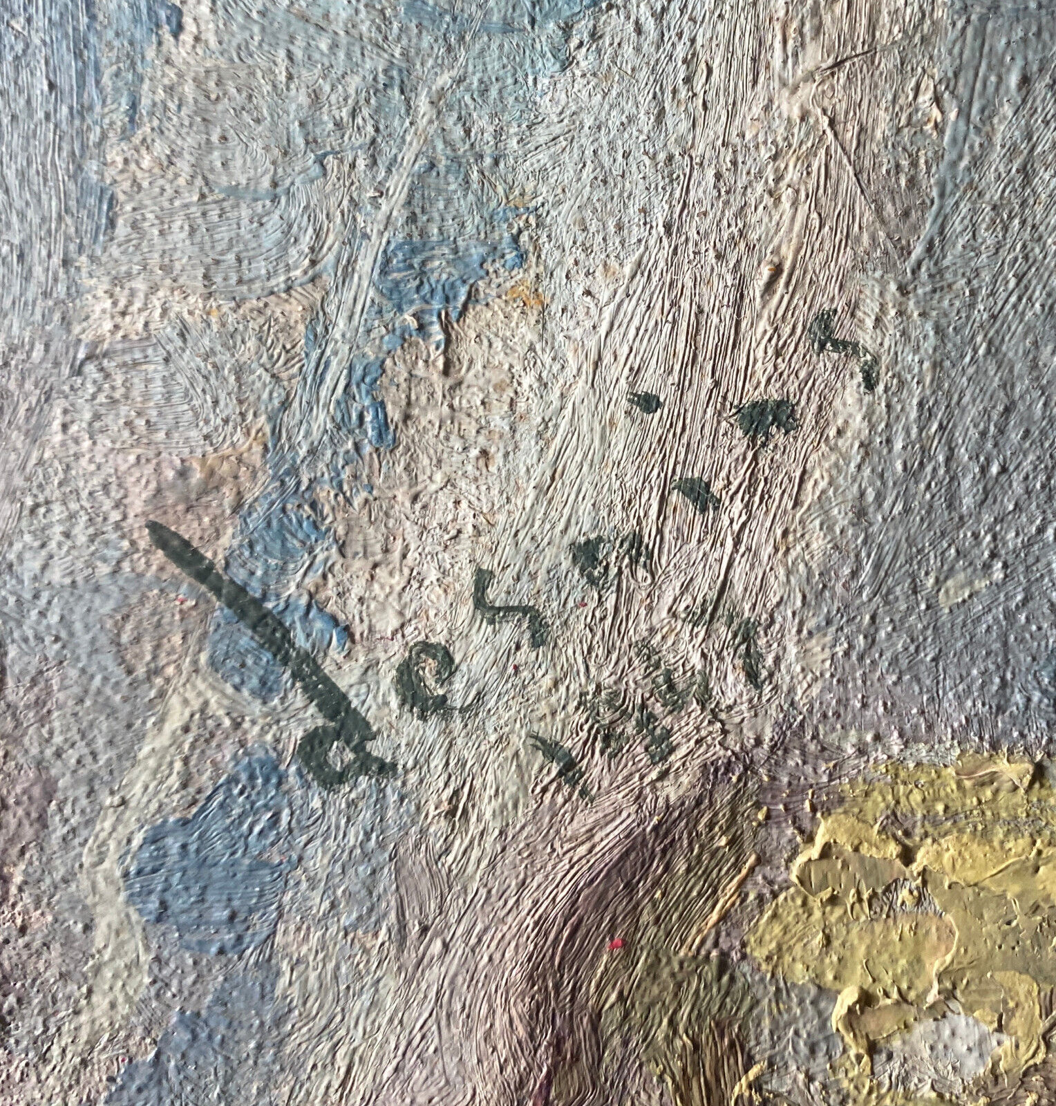 Painting HSToile "Bouquet of flowers" signed Desains 1947