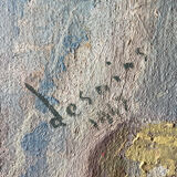 Painting HSToile "Bouquet of flowers" signed Desains 1947