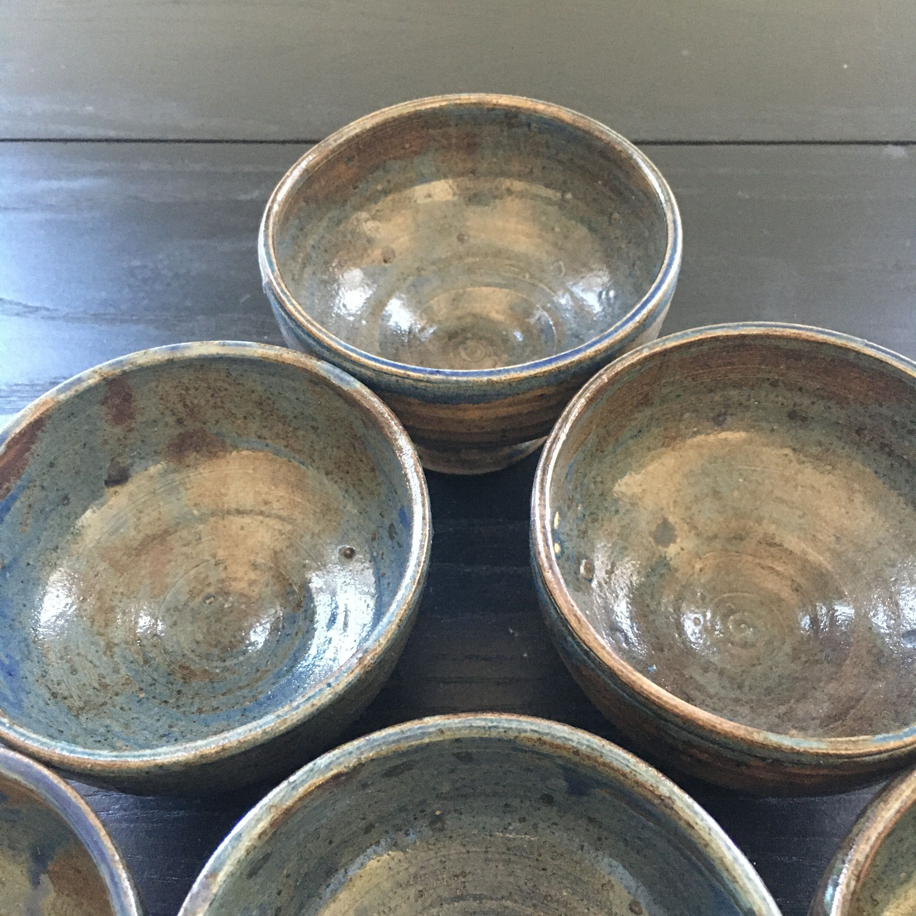Set of 6 bowls in stoneware