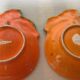 Paire de coupelles vide poche barbotine orange Japan