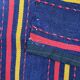 Romanian rug handwoven in wool, purple background with red and yellow stripes 183x133cm
