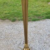 70s brass lamp and 10 tulip glass