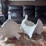 Pair of vintage Regency Italian Dove plant pots