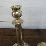Antique pair of brass candlesticks