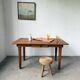 Extendable farmhouse table in oak