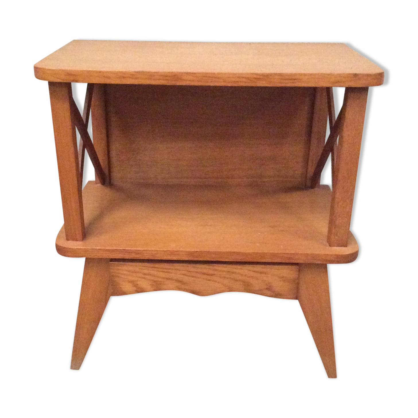 1950s wooden bedside table