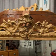 Large antique gilded mirror in Louis XV style