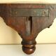 Etagère, applique murale ancienne, bois sculpté, porte statue