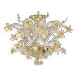 Venetian Floreal Luxury Gold Muarno Glass Chandelier